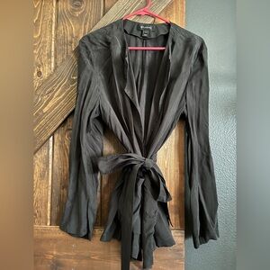St. John Black Women's Blazer with Tie Waist